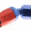 Load image into Gallery viewer, Redhorse Performance 6AN 45Deg FM Hose End Aluminum Red/Blue 6045-06-1