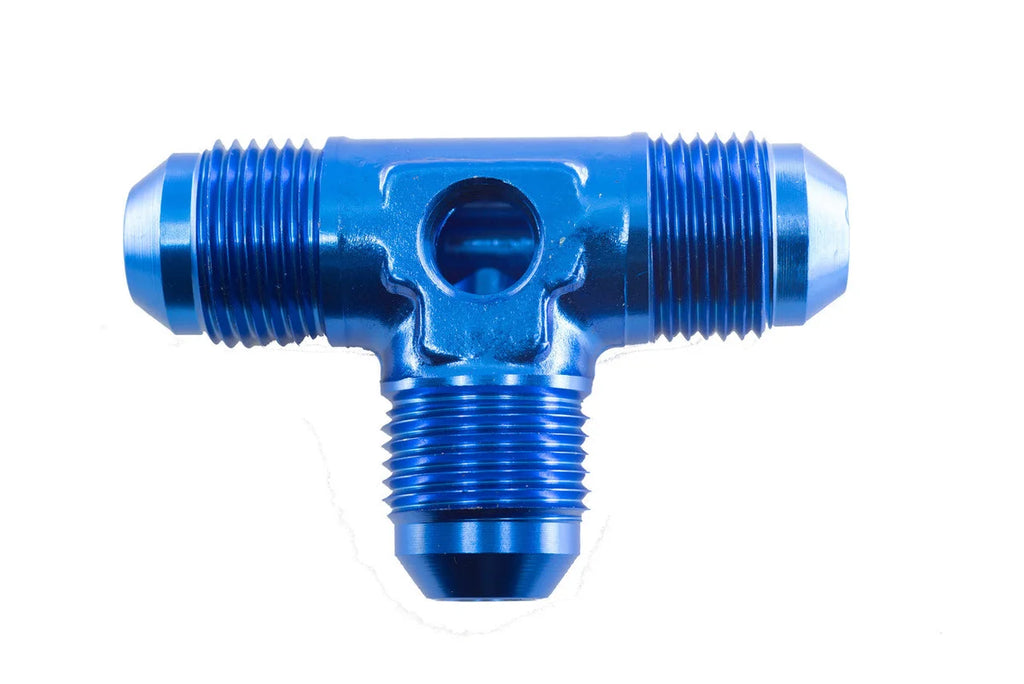 Redhorse Performance 8an Male Tee w/1/8npt Port Blue 8248-08-1
