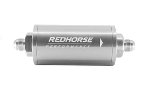 Redhorse Performance Race Fuel Filter In-Line 8AN 10 Micron Clear 4651-08-5-10