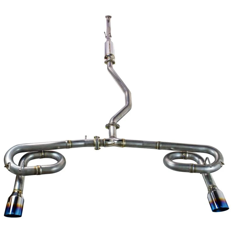 Remark 2022+ Honda Civic Sport Sedan (FE2) Catback Exhaust - Dual Burnt Stainless Steel Tips - Main Product View