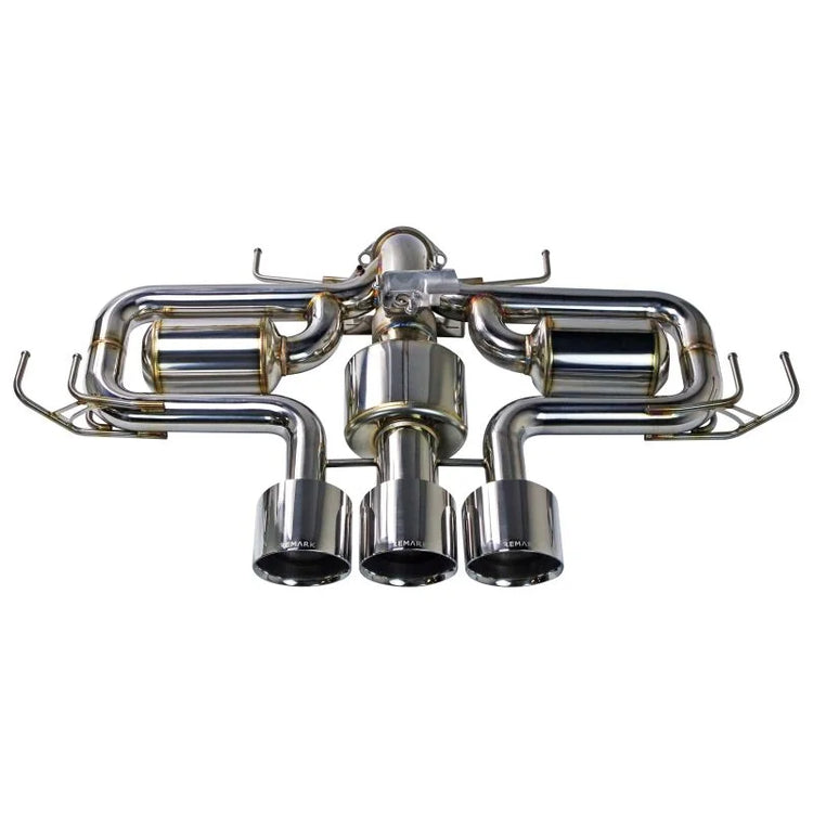 Remark 2023+ Honda Civic Type-R (FL5) Triple Tip Catback Exhaust w/ Triple Tip & Front Pipe - Main Product View