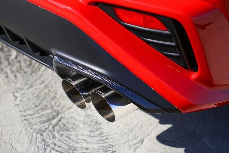 Remark RMK Designs Carbon Fiber Exhaust Finisher - Gloss Finish fits 2022+ Subaru WRX - Side View