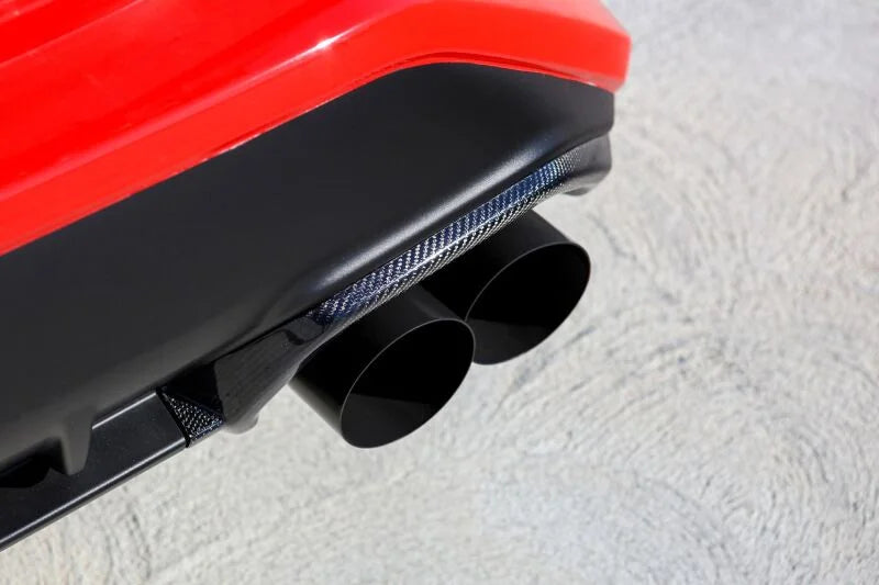 Remark RMK Designs Carbon Fiber Exhaust Finisher - Gloss Finish fits 2022+ Subaru WRX - Detail View