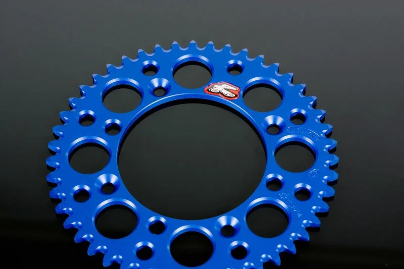 Renthal 02-17 Yamaha YZ85 Rear Grooved Sprocket -Blue 428-52P Teeth - Main Product View