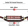 Load image into Gallery viewer, Renthal 09-12 KTM SX/SX-F/ 06-13 Suzuki RM/RMZ/ 18-21 Yamaha YZ-F 7/8 Twinwall Handlebar - Black - Back View
