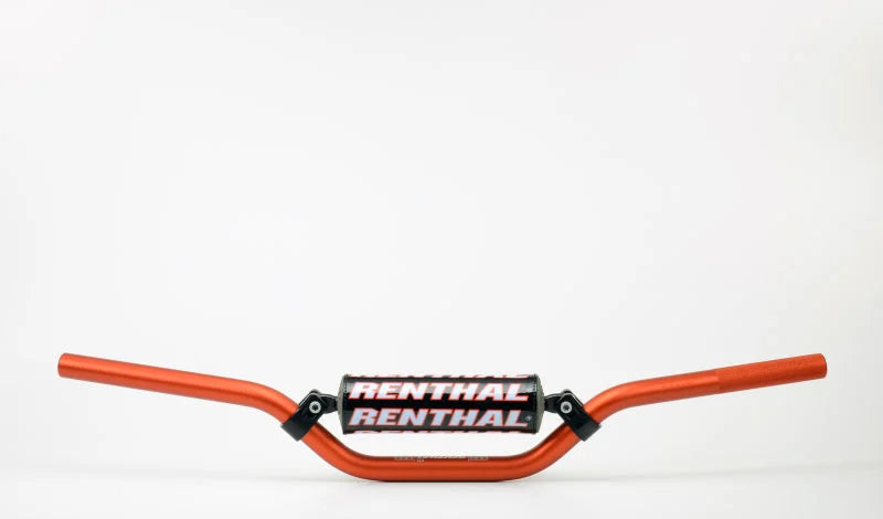 Renthal 12-19 KTM 50SX 7/8 in. Handlebar Mini - Orange - Back View