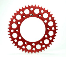 Load image into Gallery viewer, Renthal 2019 GasGAs TXE Rear Grooved Sprocket - Red 520-42P Teeth - Side View