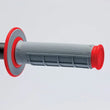 Load image into Gallery viewer, Renthal MX Dual Compound Grips 1/2 Waffle - Grey/ Red - Side View