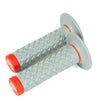 Load image into Gallery viewer, Renthal Soft/Firm MX Dual Compound Grips Tapered 1/2 Waffle - Gray/Red - Main Product View