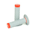 Load image into Gallery viewer, Renthal Soft/Firm MX Dual Compound Grips Tapered 1/2 Waffle - Gray/Red - Side View