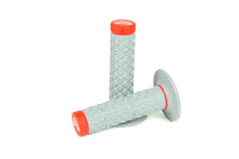 Load image into Gallery viewer, Renthal Soft/Firm MX Dual Compound Grips Tapered 1/2 Waffle - Gray/Red - Side View