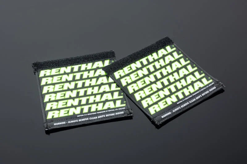Renthal Team Clean Grip - Black/Green/White - Side View