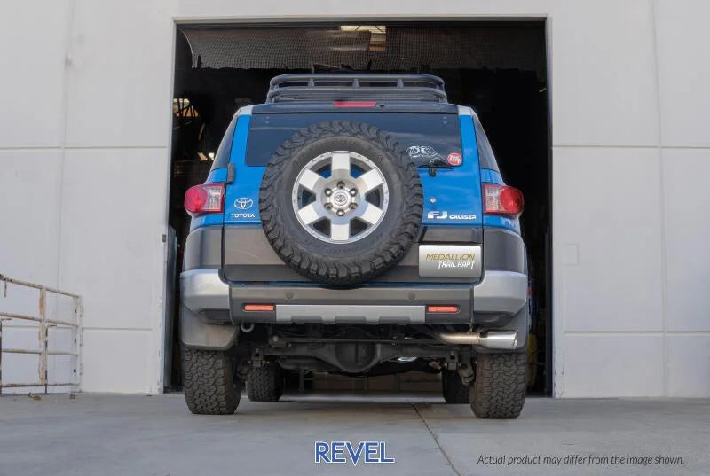 Revel 07-14 Toyota FJ Cruiser Medallion Trail Hart Cat-Back Exhaust - Back View
