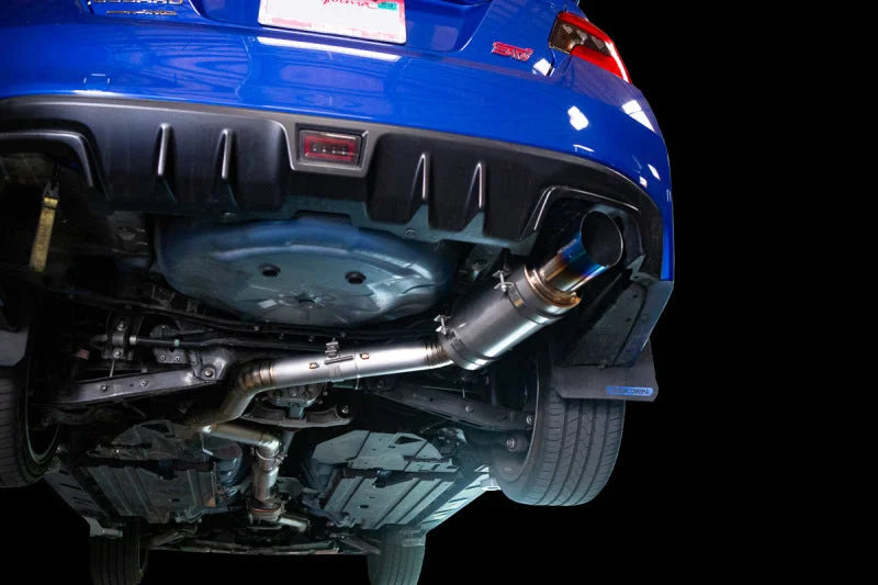 Revel 15-21 WRX/STi 11-14 WRX STi 08-14 WRX Ultra Ti Titanium Single Exit Catback Exhaust - Installation View