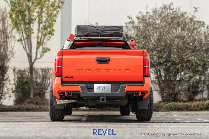 Revel Medallion 24+ Toyota Tacoma SR5 / TRD Offroad Trail Hart 3in Catback Exhaust System - 4in Tip - Side View
