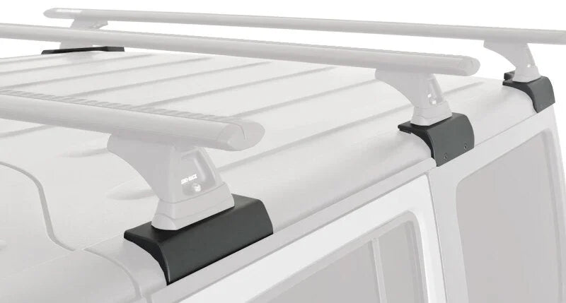 Rhino-Rack 07-18 Jeep Wrangler JK 4 Door 3 Base Backbone Mounting System - Side View