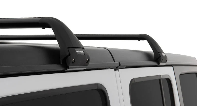 Rhino-Rack 07-22 Jeep Wrangler JK/JL 4 Door Hard Top Vortex SG 2 Bar Roof Rack - Black - Additional View 14