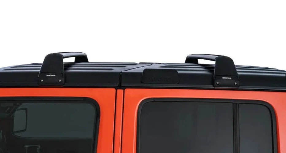 Rhino-Rack 07-22 Jeep Wrangler JK/JL 4 Door Hard Top Vortex SG 2 Bar Roof Rack - Black - Additional View 9