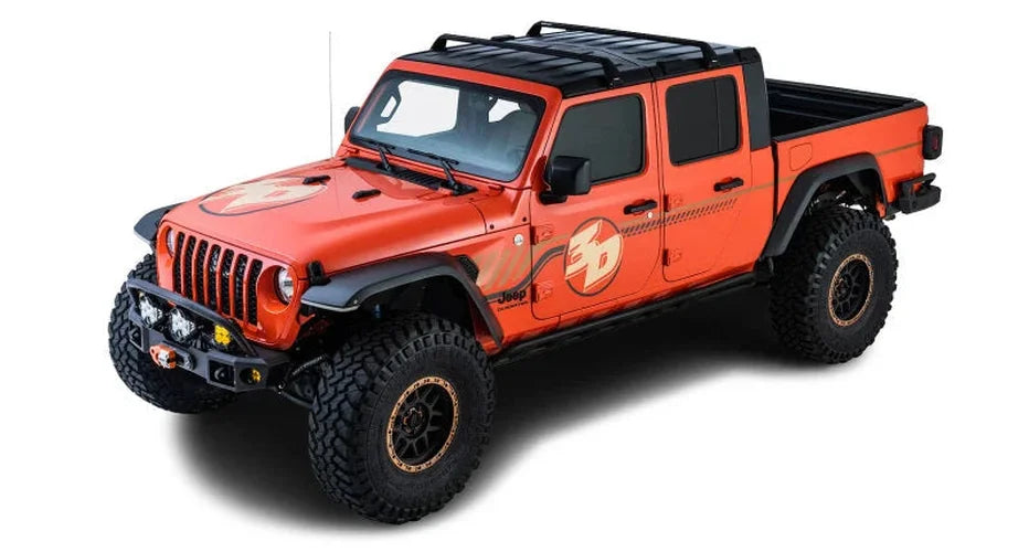 Rhino-Rack 07-22 Jeep Wrangler JK/JL 4 Door Hard Top Vortex SG 2 Bar Roof Rack - Black - Additional View 11