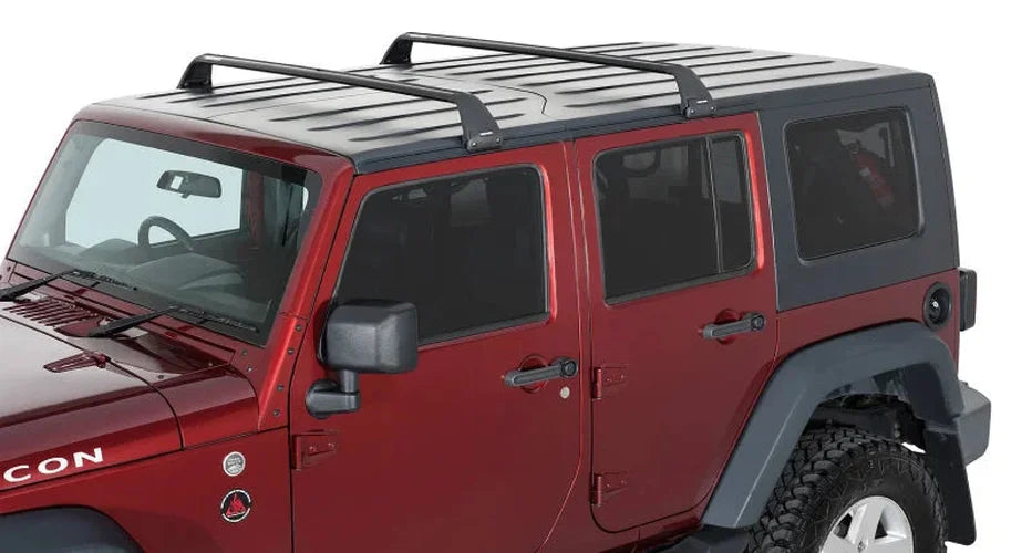 Rhino-Rack 07-22 Jeep Wrangler JK/JL 4 Door Hard Top Vortex SG 2 Bar Roof Rack - Black - Additional View 13