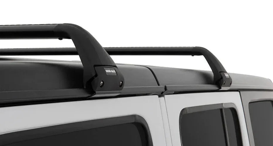 Rhino-Rack 07-22 Jeep Wrangler JK/JL 4 Door Hard Top Vortex SG 2 Bar Roof Rack - Black - Additional View 14