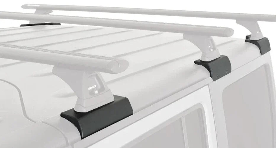 Rhino-Rack 07-18 Jeep Wrangler JK 4 Door 3 Base Backbone Mounting System - Side View