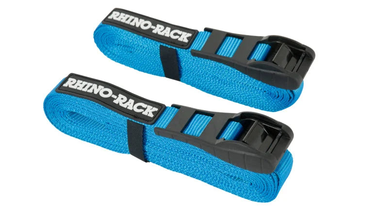 Rhino-Rack Rapid Tie Down Straps w/Buckle Protector - 4.5m/15ft - Pair - Red - Back View