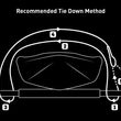 Load image into Gallery viewer, Rhino-Rack Rapid Tie Down Straps w/Buckle Protector - 4.5m/15ft - Pair - Red - Installation View