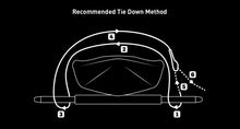 Load image into Gallery viewer, Rhino-Rack Rapid Tie Down Straps w/Buckle Protector - 4.5m/15ft - Pair - Red - Installation View