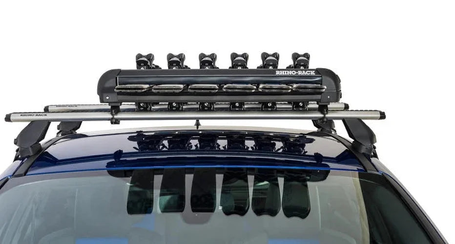 Rhino-Rack Universal Ski/Snowboard Carrier - Fits 6 Pairs of Skis or 4 Snowboards - Black - Additional View 7