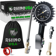 Load image into Gallery viewer, Rhino USA 100 Psi Analog Tire Inflator Gauge - Main Product View