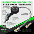 Load image into Gallery viewer, Rhino USA 100 Psi Analog Tire Inflator Gauge - Side View