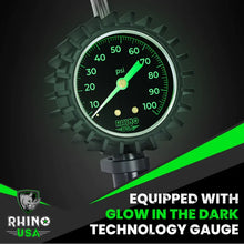 Load image into Gallery viewer, Rhino USA 100 Psi Analog Tire Inflator Gauge - Installation View