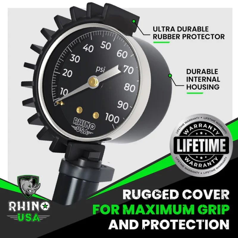 Rhino USA 100 Psi Analog Tire Inflator Gauge - Additional View 5