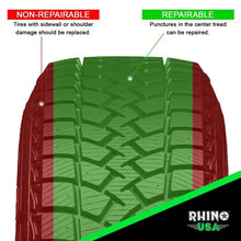 Load image into Gallery viewer, Rhino USA 14-Piece Compact Tire Repair Plug Kit - Back View