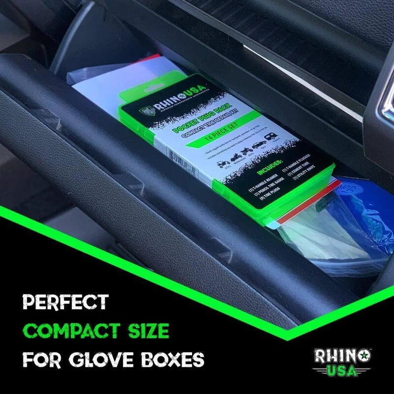 Rhino USA 14-Piece Compact Tire Repair Plug Kit - Installation View