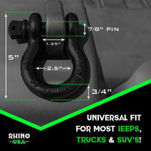 Load image into Gallery viewer, Rhino USA 30Ft Tow Strap/Shackles Combo - Back View