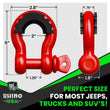 Load image into Gallery viewer, Rhino USA 3/4In D-Ring Shackle Set (2-Pack)(Green) - Installation View