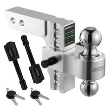 Load image into Gallery viewer, Rhino USA 6In Heavy Duty Drop Hitch - 2In (Silver) - Main Product View