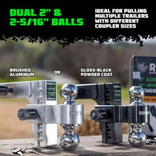 Load image into Gallery viewer, Rhino USA 6In Heavy Duty Drop Hitch - 2In (Silver) - Back View