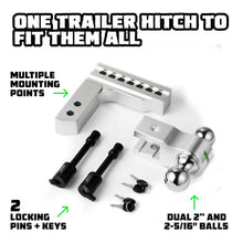 Load image into Gallery viewer, Rhino USA 6In Heavy Duty Drop Hitch - 2In (Silver) - Installation View