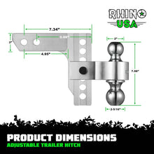 Load image into Gallery viewer, Rhino USA 6In Heavy Duty Drop Hitch - 2In (Silver) - Additional View 6