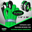 Load image into Gallery viewer, Rhino USA 7/8In X 30Ft Kinetic Rope Recovery Kit W/Soft Shackles (Green) - Installation View