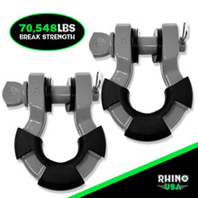 Load image into Gallery viewer, Rhino USA 8T Super Shackle 2-Pack (Gray) - Main Product View