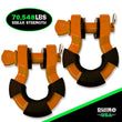 Load image into Gallery viewer, Rhino USA 8T Super Shackle 2-Pack (Orange) - Main Product View