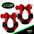 Load image into Gallery viewer, Rhino USA 8T Super Shackle 2-Pack (Red) - Main Product View