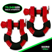Load image into Gallery viewer, Rhino USA 8T Super Shackle 2-Pack (Red) - Main Product View
