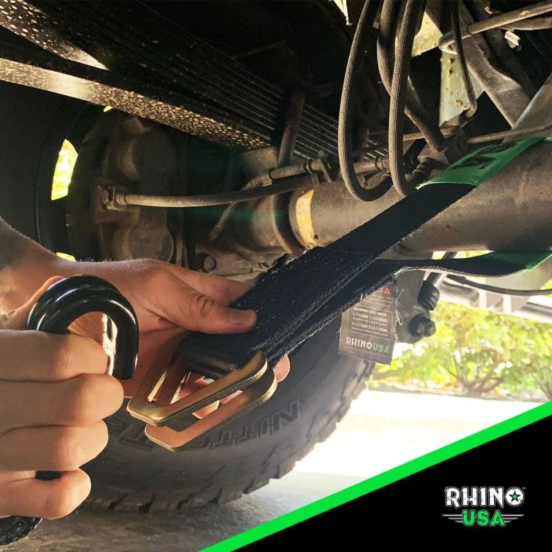 Rhino USA Axle Tie Down Straps (4-Pack) 2In X 38In - Black - Additional View 5