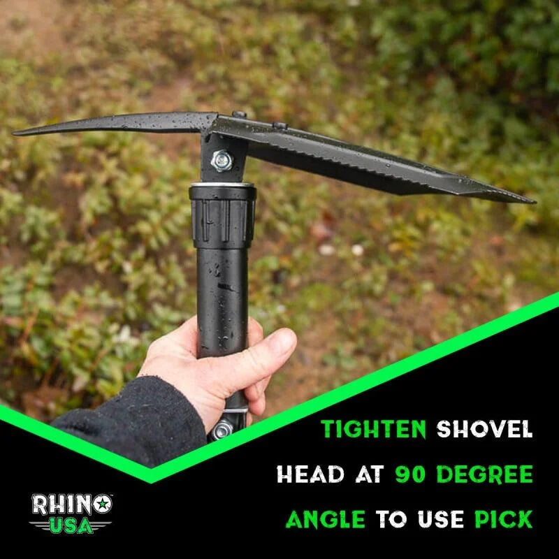 Rhino USA Folding Recovery Shovel W/Pick - Side View
