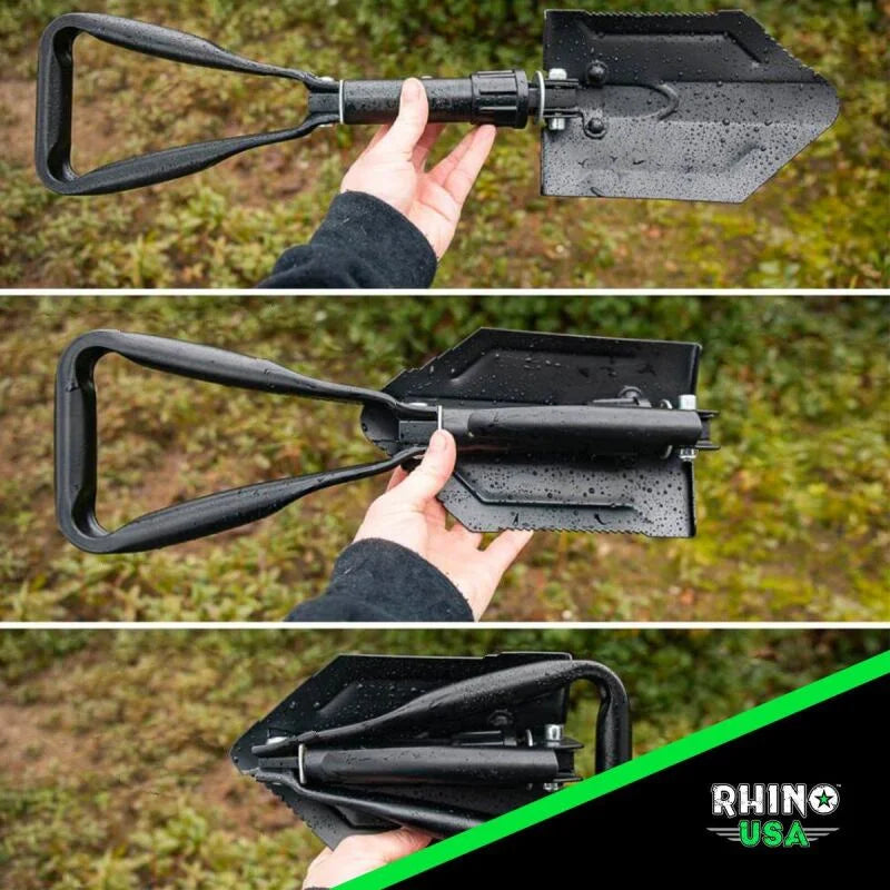 Rhino USA Folding Recovery Shovel W/Pick - Back View